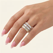 SQUARE LUXE 925 Crystal Ring