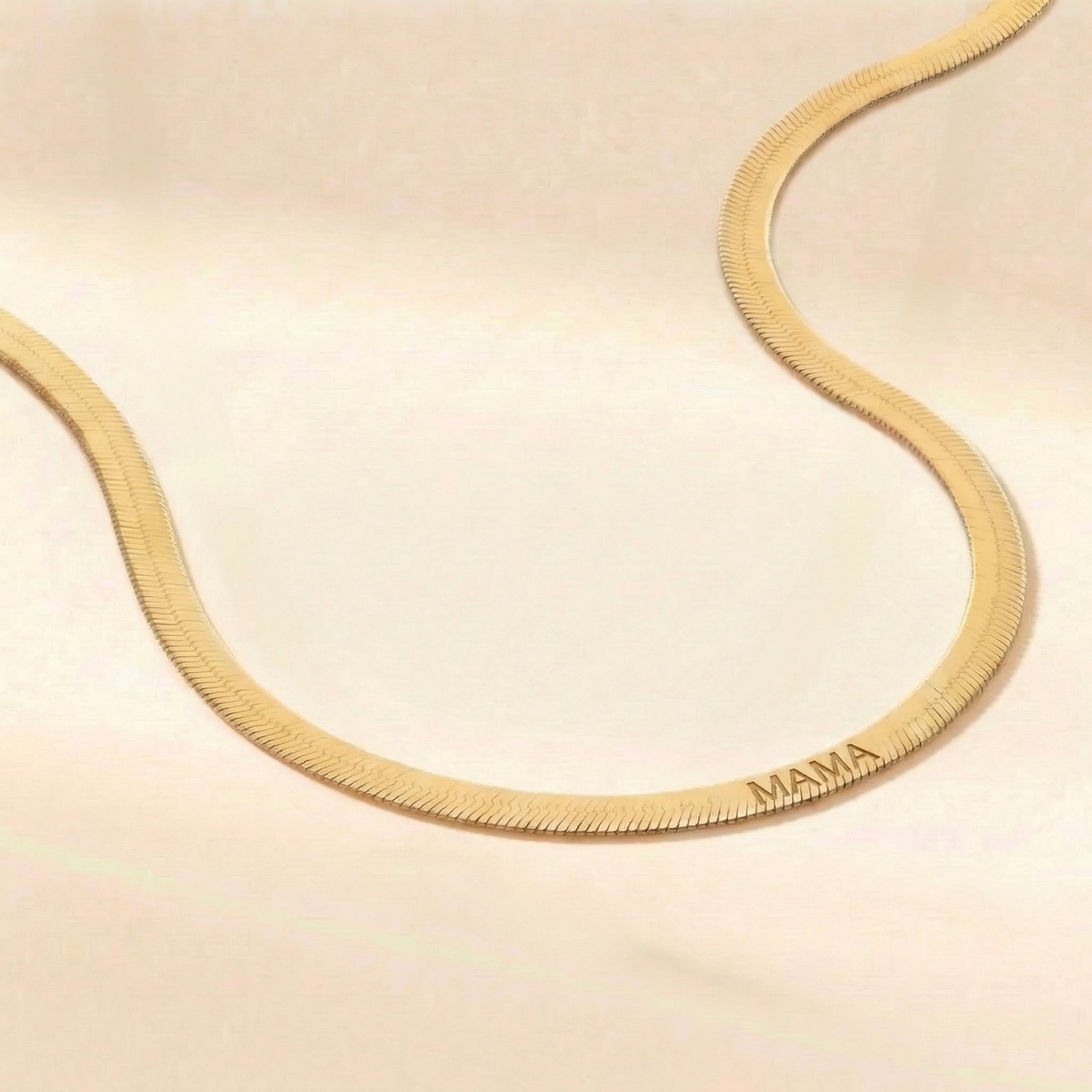 Engraved Herringbone Necklace