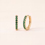 Birthstone Huggie Hoops