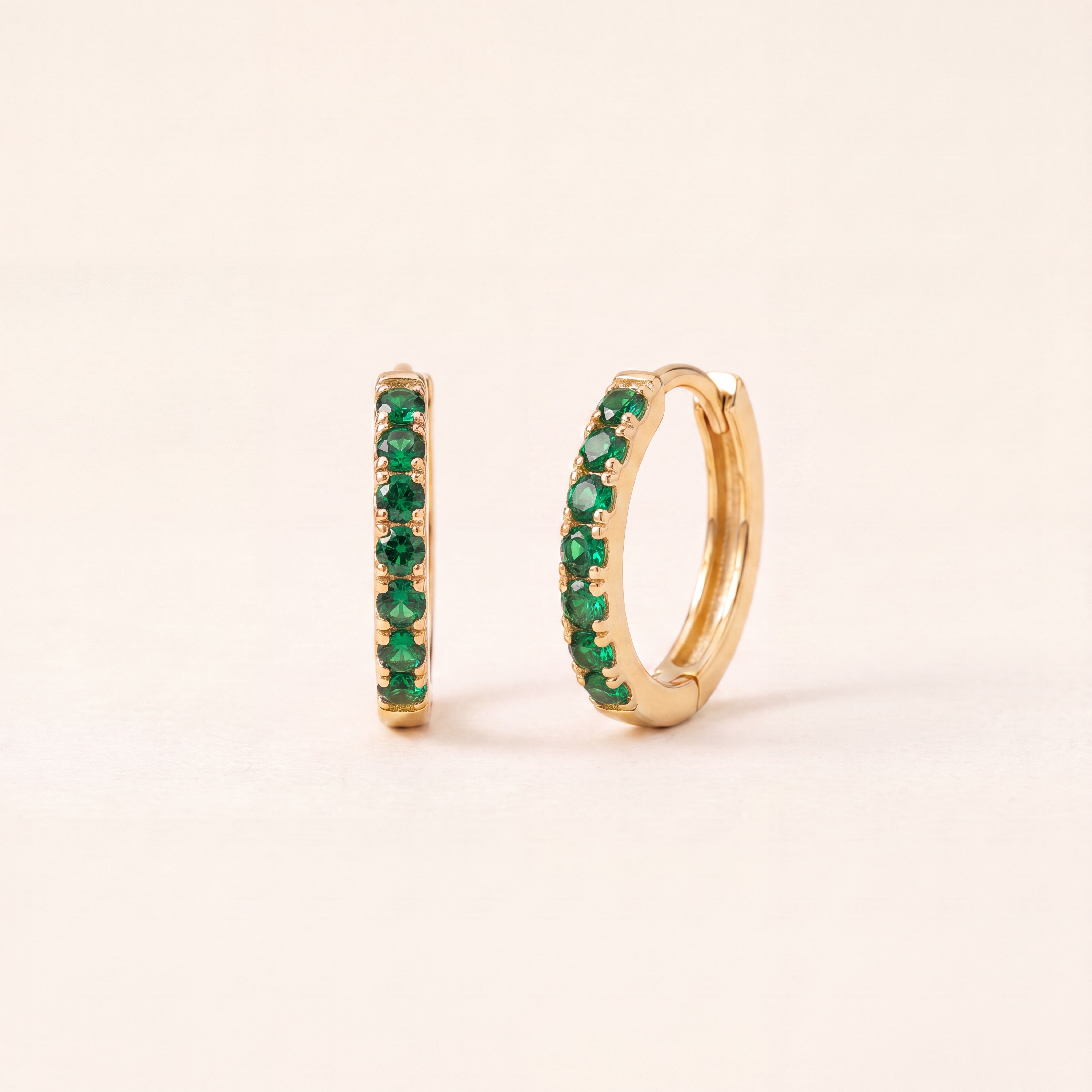 Birthstone Huggie Hoops