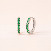 Birthstone Huggie Hoops