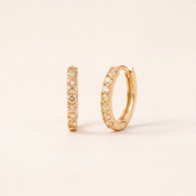 Birthstone Huggie Hoops