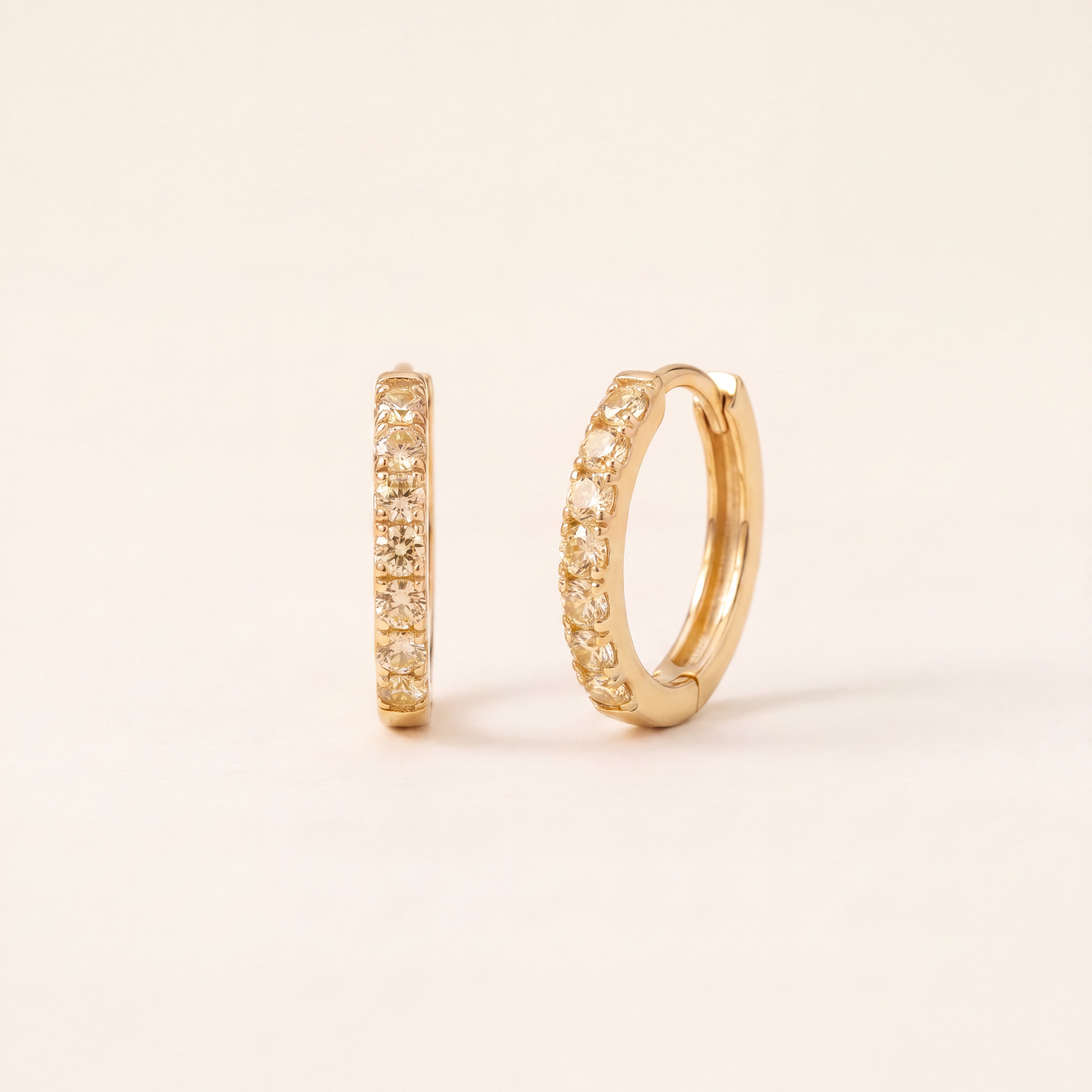 Birthstone Huggie Hoops
