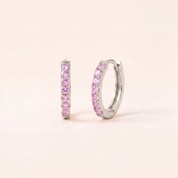 Birthstone Huggie Hoops