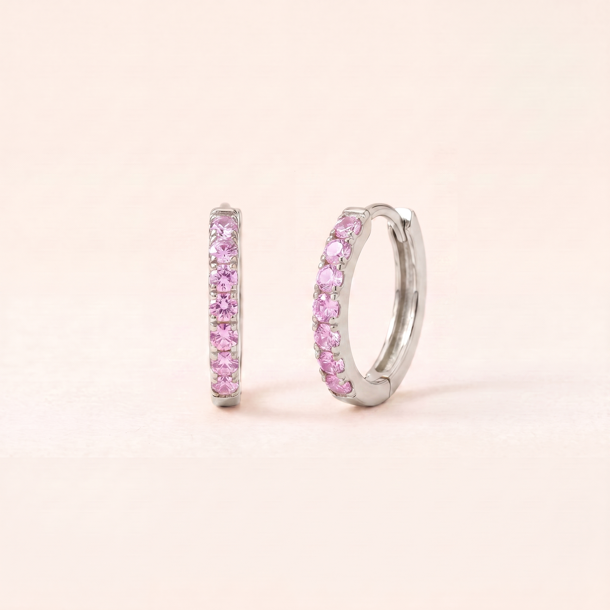 Birthstone Huggie Hoops