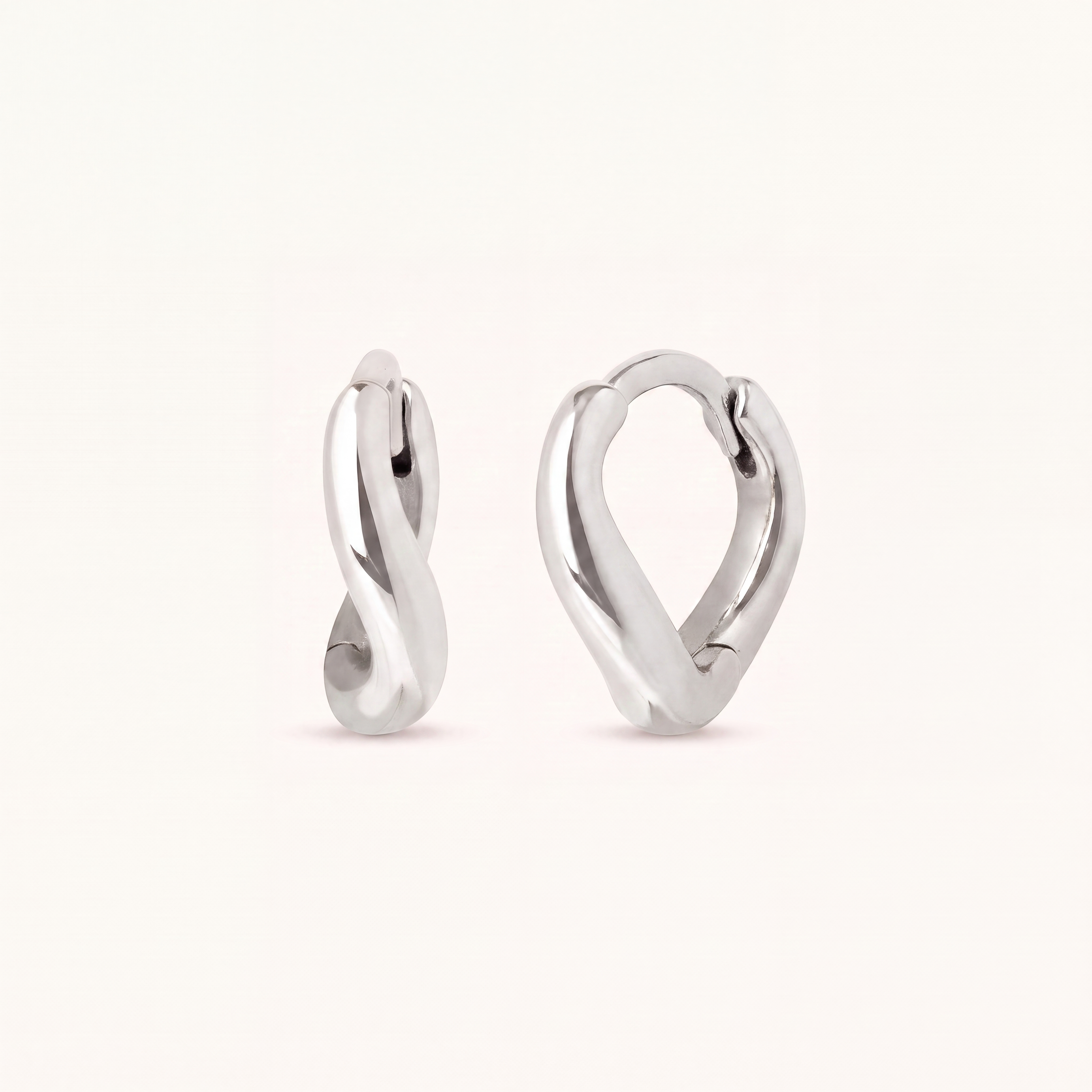 Twist Huggie Hoops