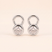 Solitaire Huggie Hoop Charms