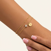 STAR Initial Double Layer Bracelet
