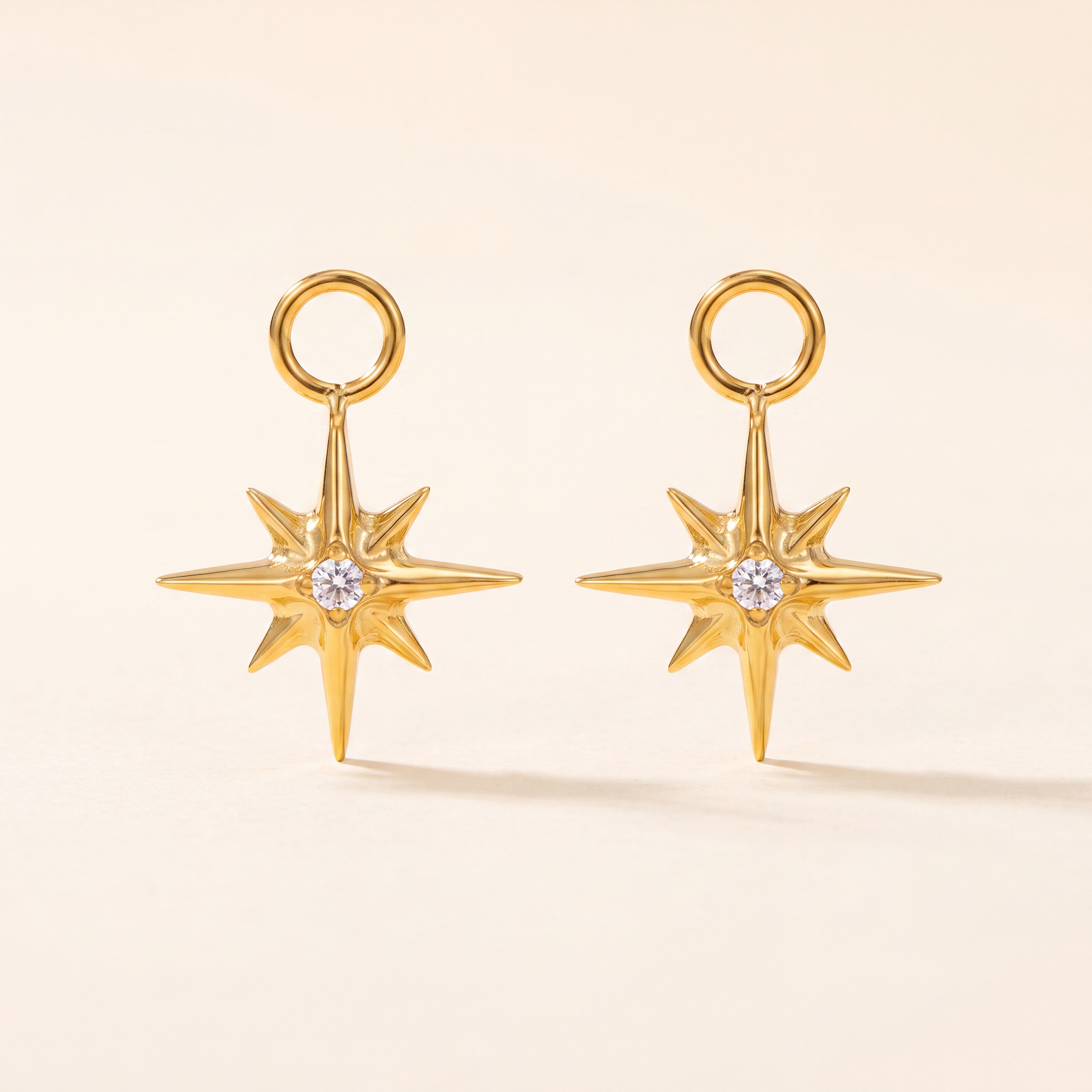 STARBURST Huggie Hoop Charms