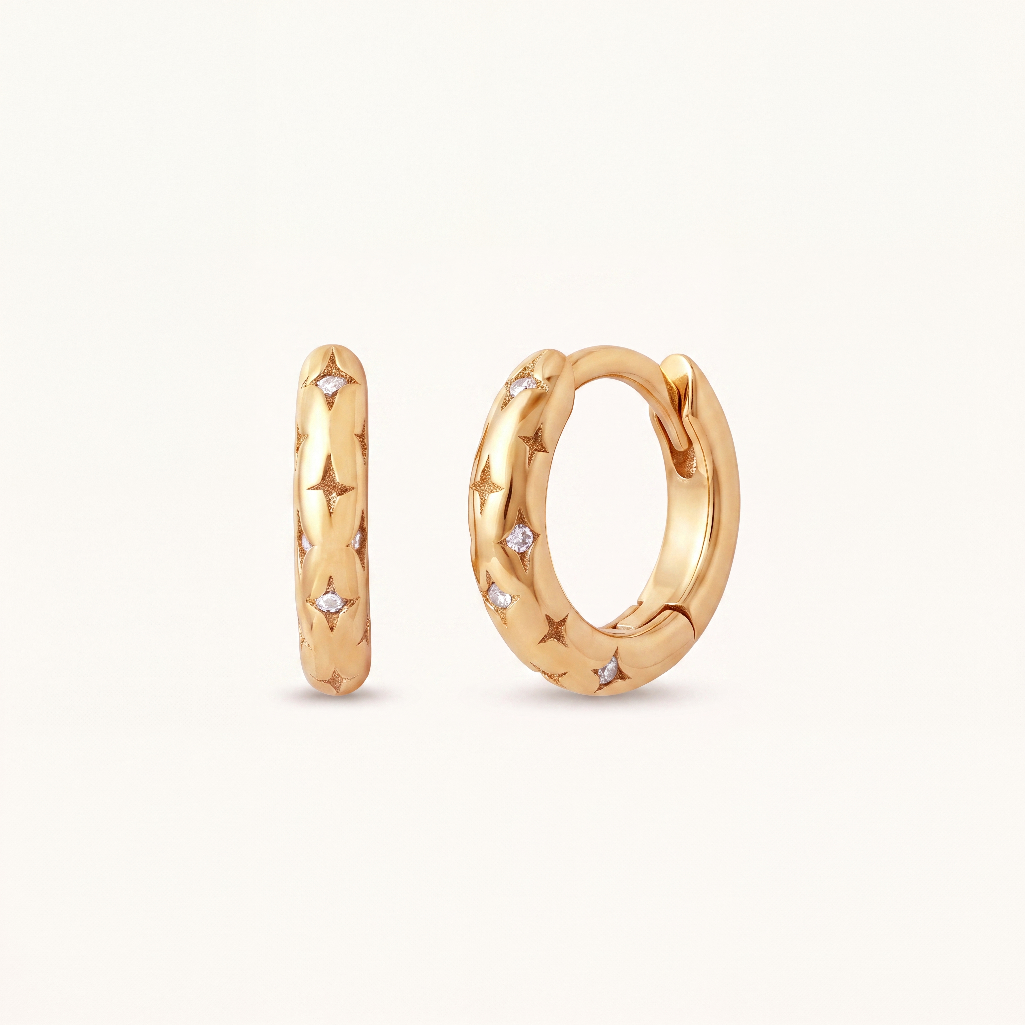 Starburst Huggie Hoops