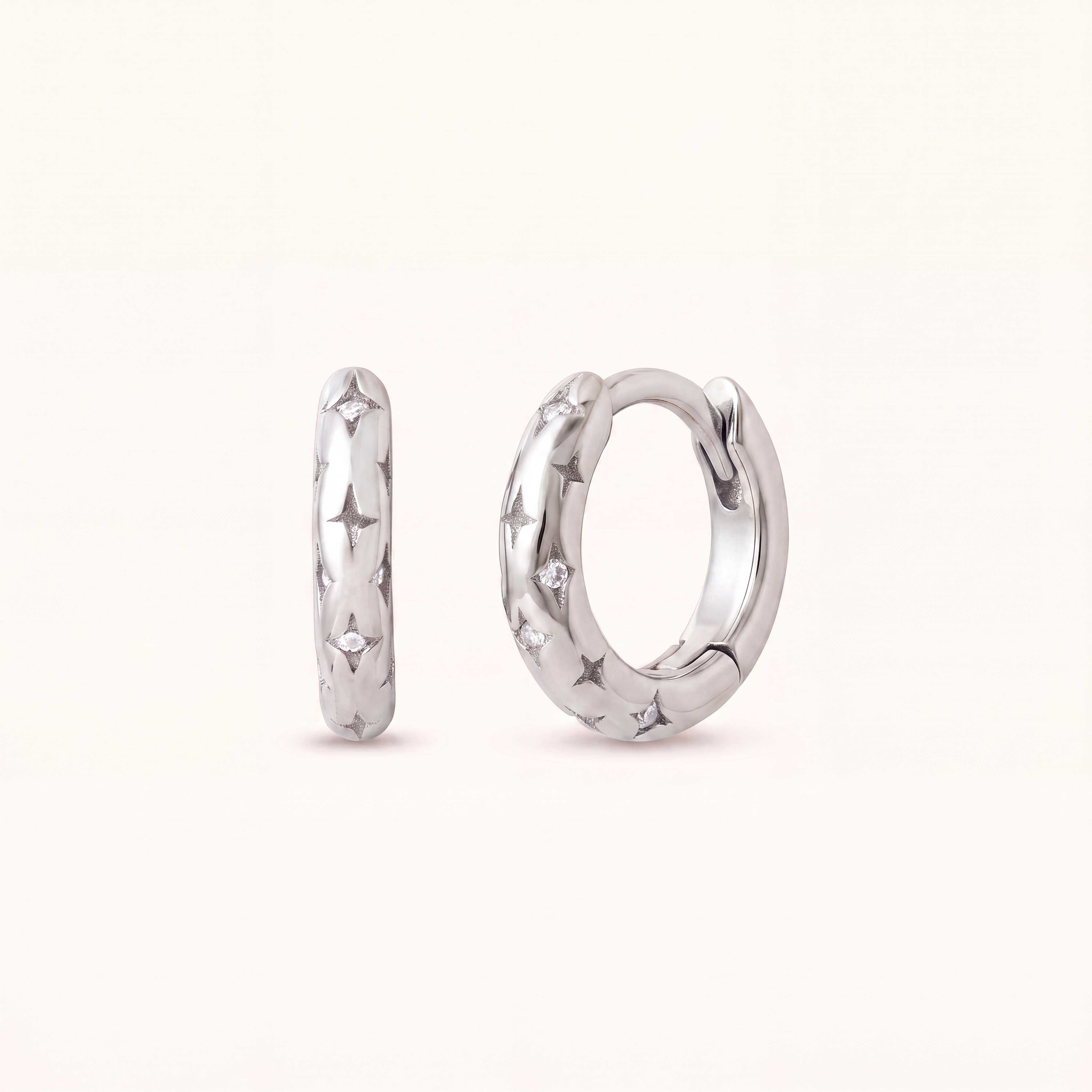 Starburst Huggie Hoops