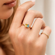 Toi & Moi Birthstone Ring