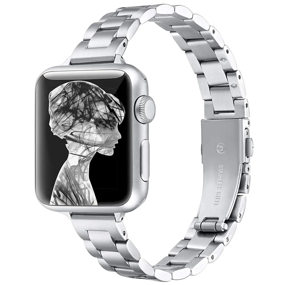 QUINN Thinner Stainless Steel Apple Watch Band