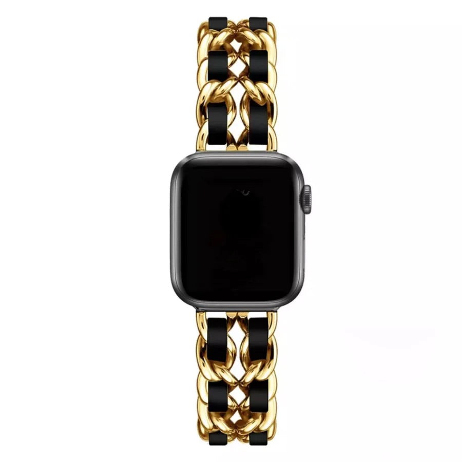 Luxe Life Accessories Coco Apple Watch Band Gold/ Black / 49mm (Ultra)