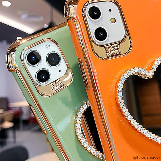 QUINN Mirror & Pom iPhone Case - Orange - Luxe Life Accessories