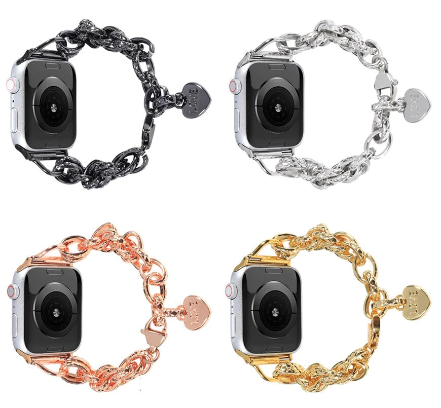 LOVE Stainless Steel Apple Watch Bracelet