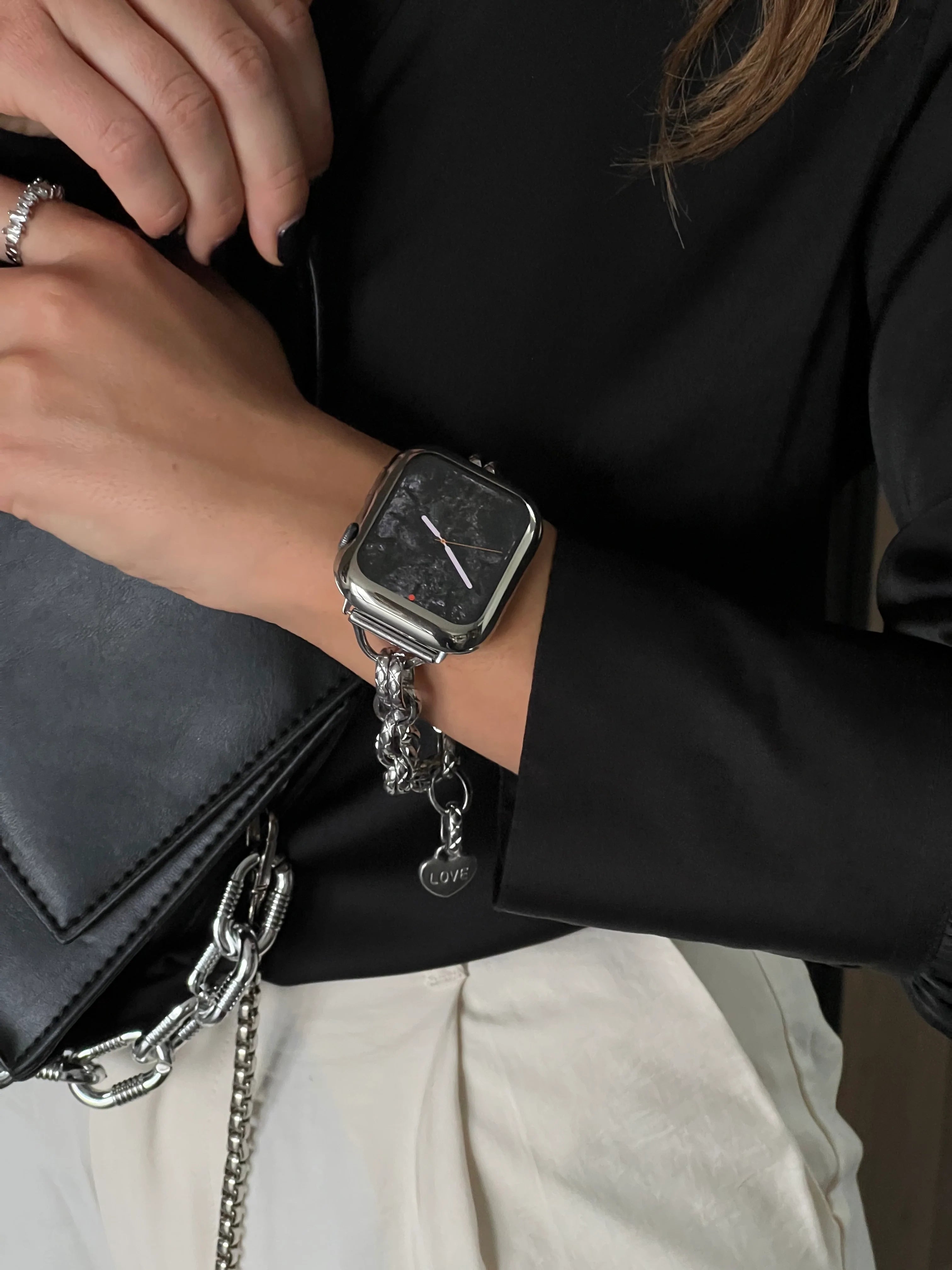 LOVE Stainless Steel Apple Watch Bracelet