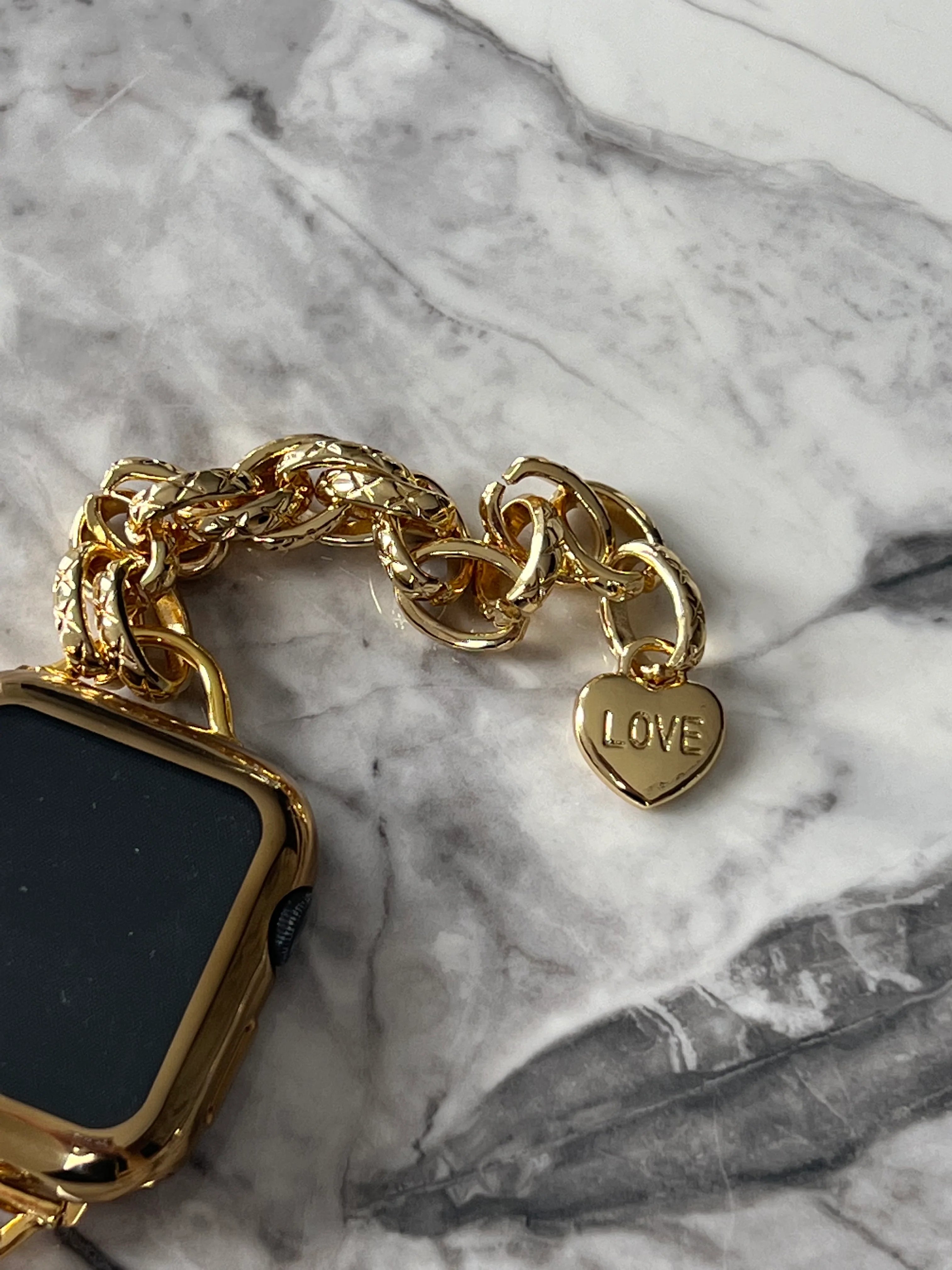 LOVE Stainless Steel Apple Watch Bracelet