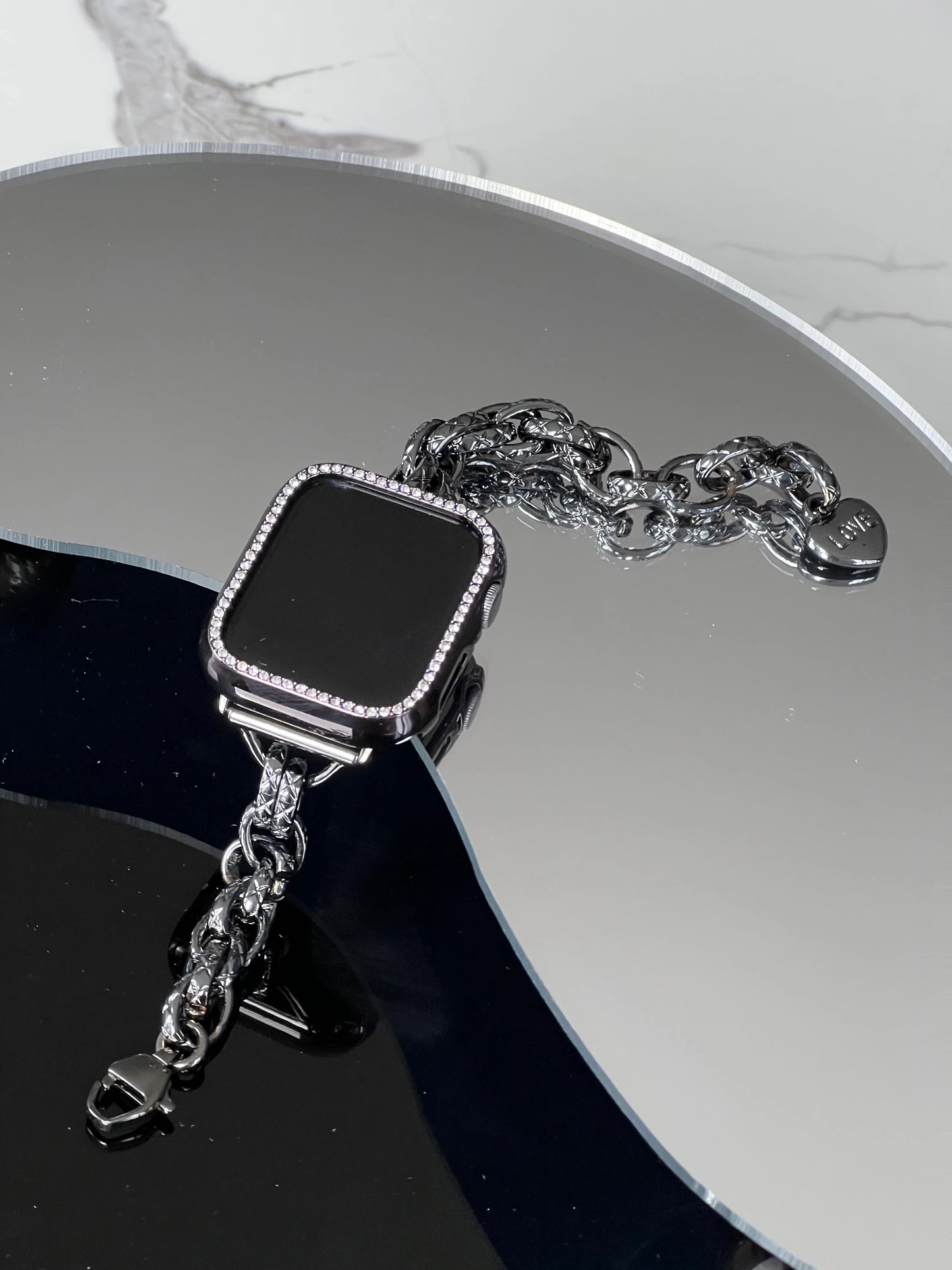 LOVE Stainless Steel Apple Watch Bracelet