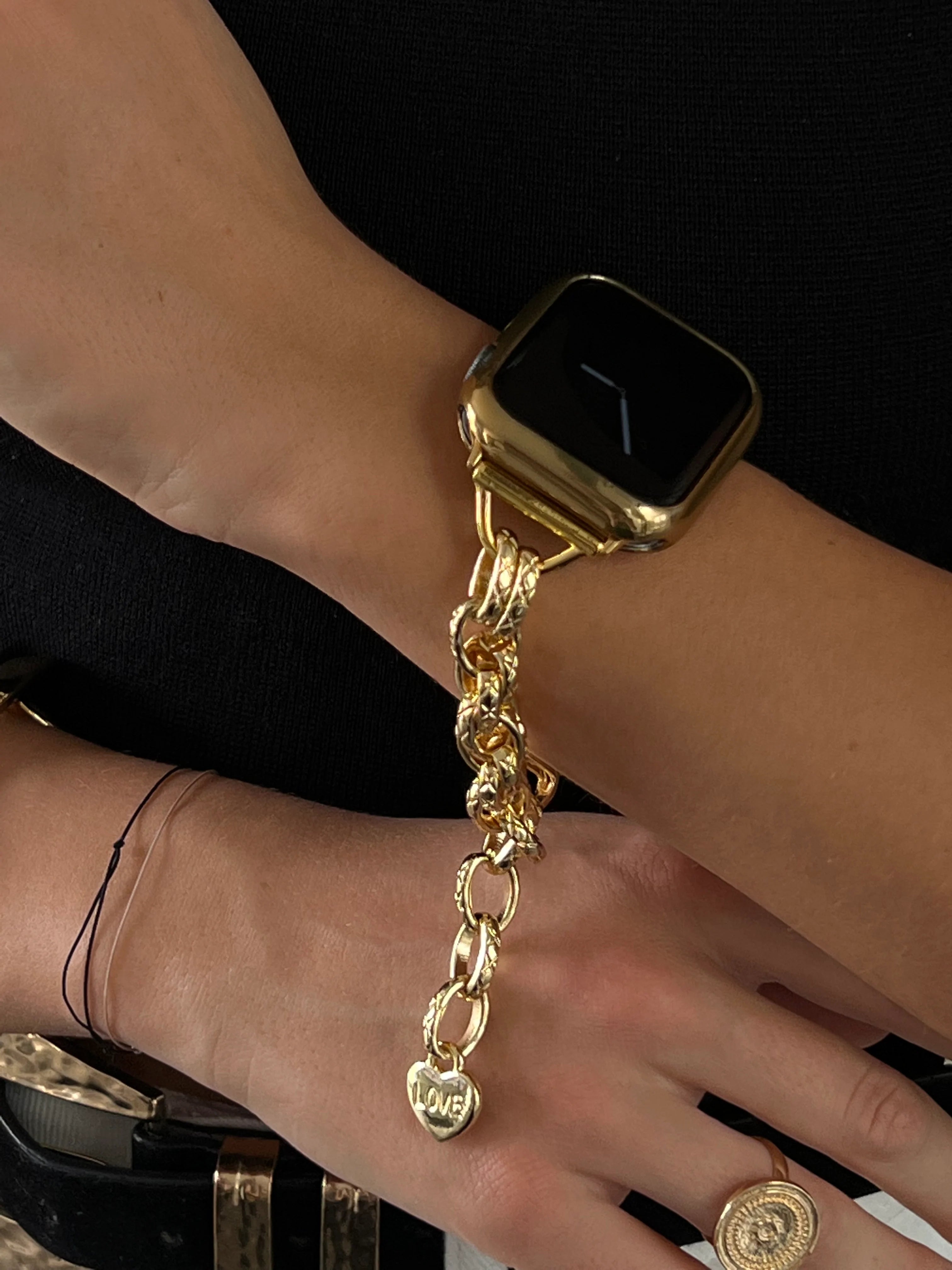 LOVE Stainless Steel Apple Watch Bracelet