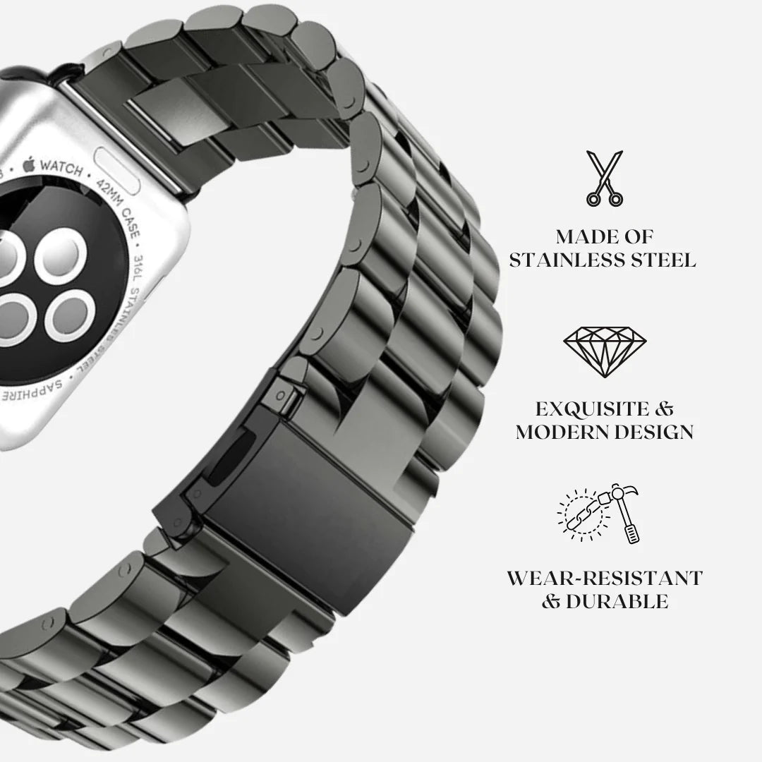 AXEL Classic Stainless Steel Apple Watch Band Matching Cover