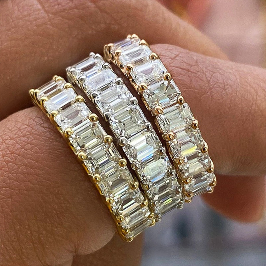 SQUARE LUXE 925 Crystal Ring