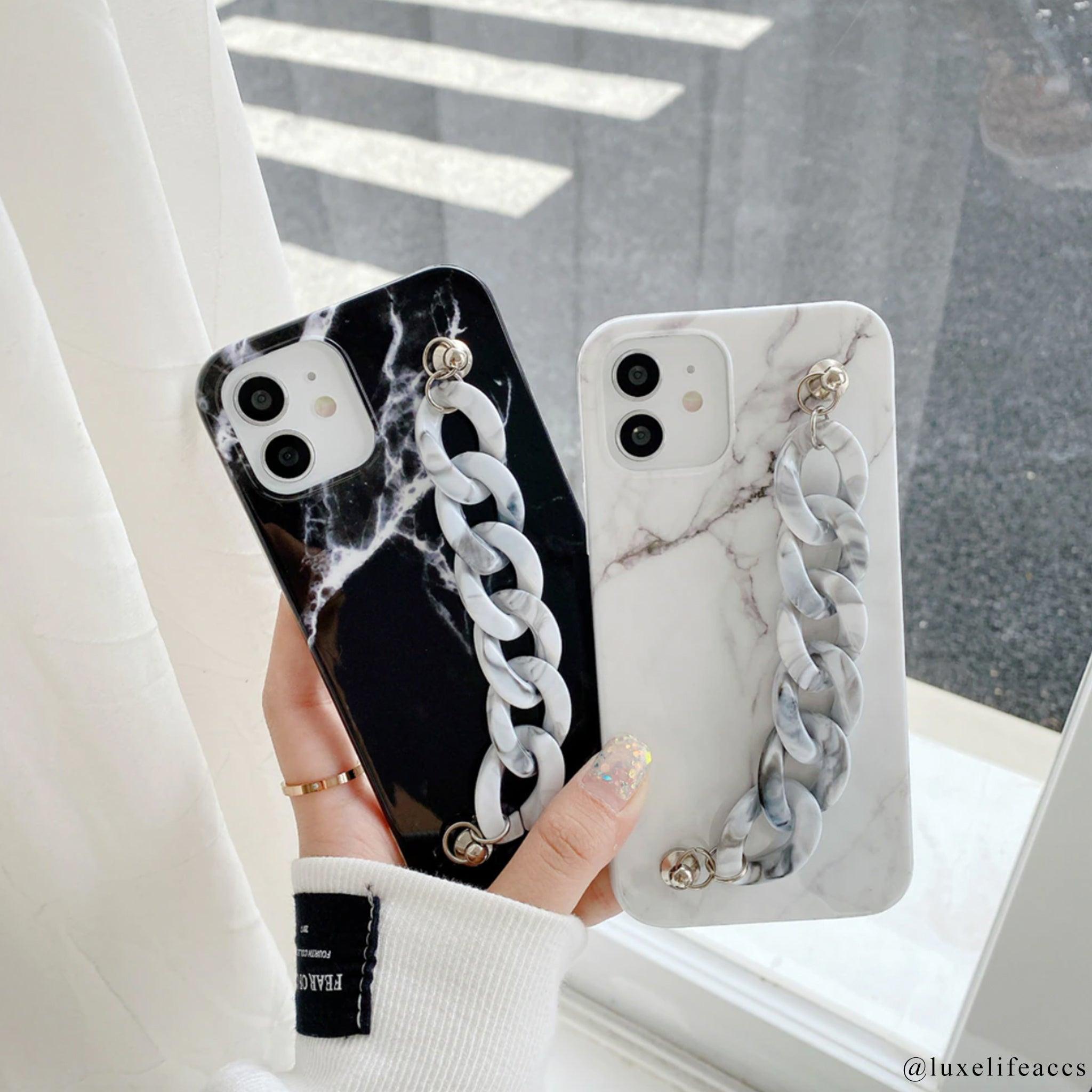 RUBY Marble Resin Chain iPhone Case - Luxe Life Accessories