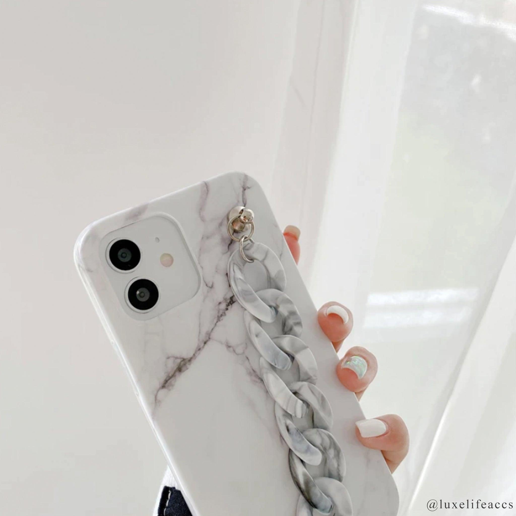 RUBY Marble Resin Chain iPhone Case - Luxe Life Accessories