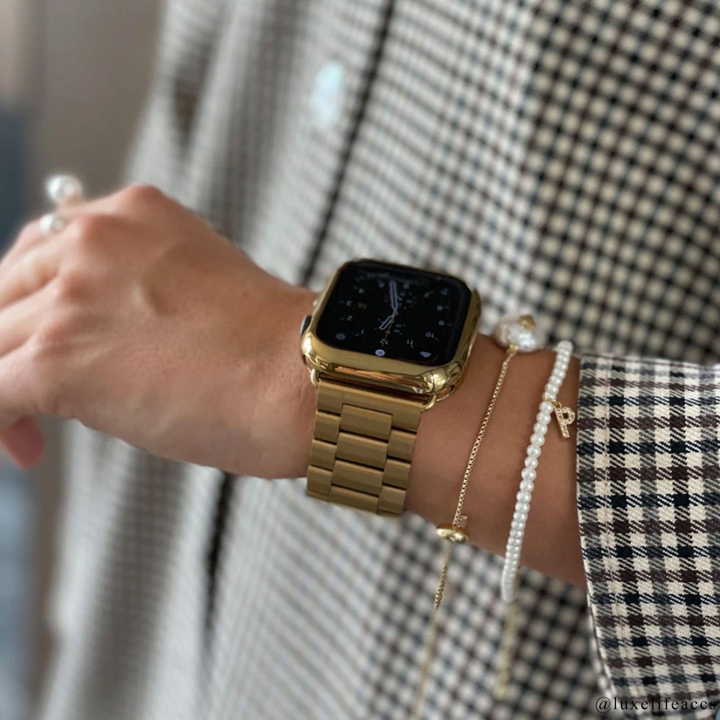 AXEL Classic Stainless Steel Apple Watch Band & Cover - Luxe Life Accessories
