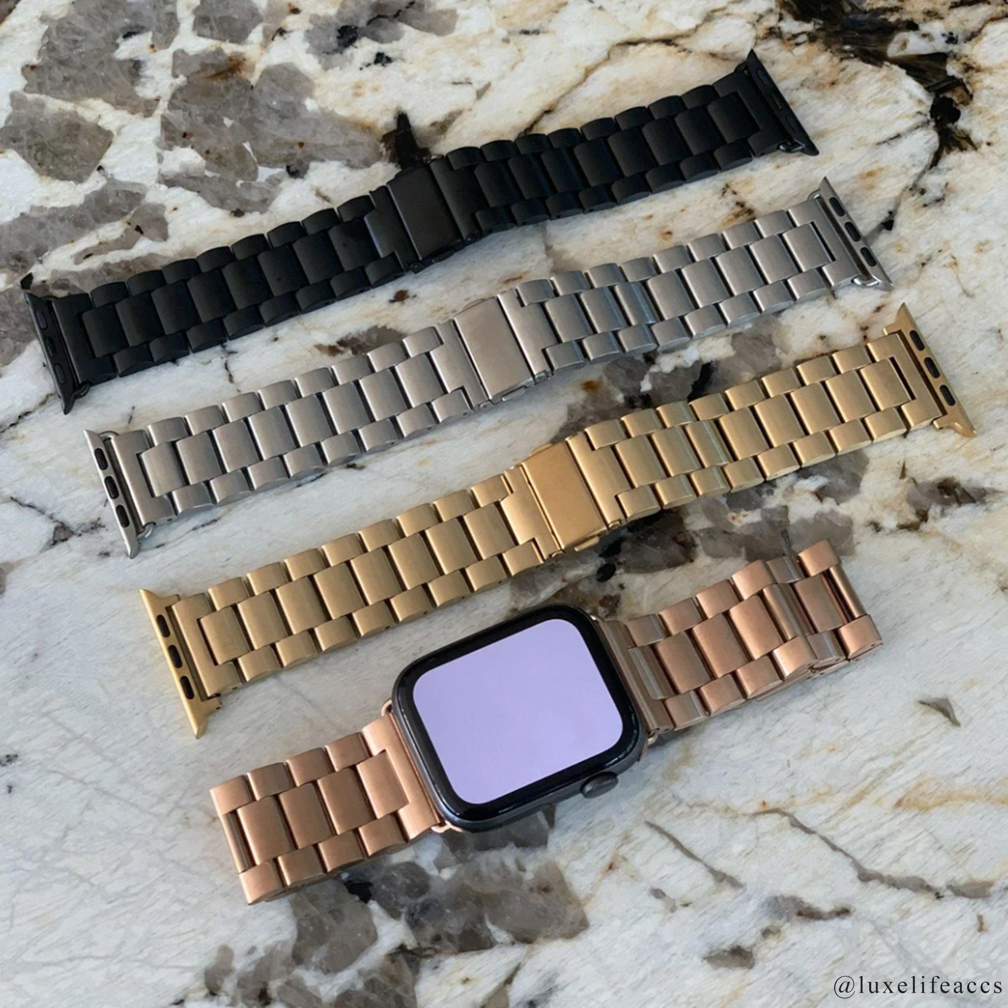 AXEL Classic Stainless Steel Apple Watch Band & Cover - Luxe Life Accessories